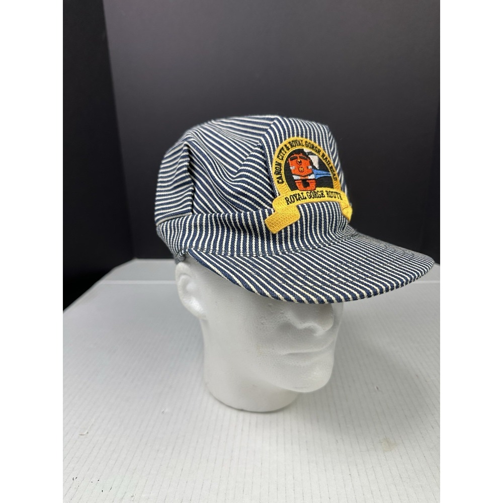 VTG Made In USA‎  Canon City & Royal Gorge Railroad Conductor Hat Size Large